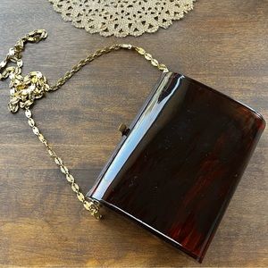 Vintage Wilardy Lucite Translucent Tortoise Purse